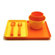 notNeutral Melamine Snack Set in Yellow/Orange