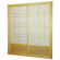 Oriental Furniture Eudes Shoji Double Sliding Sliding Door Kit in Natural
