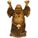 Oriental Furniture 12" Standing Prosperity Buddha Statue in Faux Wood Carved