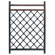 Oriental Furniture Wood and Bamboo Fence Door in Rustic and Dark Stained
