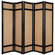 Oriental Furniture 72" Jute Shoji Screen in Black