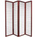 Oriental Furniture Rice Paper Shoji Room Divider in Rosewood