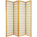 Oriental Furniture Double Sided Window Pane Room Divider in Honey