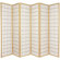 Oriental Furniture Double Sided Window Pane Room Divider in Natural
