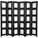 Oriental Furniture Double Sided Photo Display Room Divider in Black