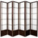 Oriental Furniture 6.5 Feet Tall Double Cross Shoji Screen in Walnut