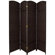 Oriental Furniture Diamond Weave 4 Panel Room Divider in Black
