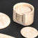 Creative Home The Byzantine 7 Piece Marble Coaster Set in Champagne