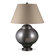 Lighting Enterprises Table Lamp with Khaki Linen Hardback Shade in Oil Rubbed Bronze