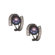 CZ Collections Pearl with Sterling Silver Stud Earrings