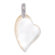 CZ Collections Mother of Pearl with Round Pendant in White
