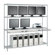Safco Products Company 72" Wide Wire LAN Management System with Accessories