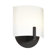 Sonneman Scudo 7" One Light Wall Sconce with White Etched Glass Shade in Black Bronze