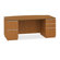 Bush Industries Milano 2 Double Pedestal Bow Front Desk with Glass Doors Bookcase Hutch