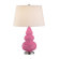 Robert Abbey Small Triple Gourd Accent Lamp in Schiaparelli Pink with Silver Base