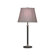 Robert Abbey Bruno Table Lamp in Leaded Bronze with Grey Taupe Fabric Stretch Shade