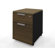 Bestar Pro-Concept Assembled Mobile Pedestal in Milk Chocolate Bamboo / Black