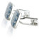 Cuff-Daddy Fleur Di Lis Cufflinks in Blue / White