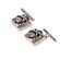 Cuff-Daddy Fleur De Lis Cufflinks in Sterling silver