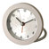 Bai Design Diecast Round Travel Alarm Clock in Silver
