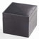 Clava Leather Tuscan Cube Box in Black