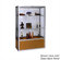 Claridge Products No. 335/B Freestanding Display Case with Oak Back Panel