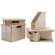 kathy ireland Office by Bush assorted storage accessory collection (4 bins) in Patent Leather Croc Beige