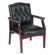 Boss Office Products Leather Guest Chair with Brass Head Nail Trim
