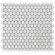 EliteTile Penny 12" x 12-1/4" Porcelain Mosaic in White