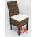 CleverFurn Korbstuhl "M69 Bali" in Dunkelbraun mit Sitzkissen (2er Pack)