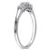 Amour Sterling Sliver Round Cut Diamond  Ring