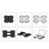 Cotytech Car Holder for iPad 3-Way Tripod Head Dual Arm Adjustable in BlackTray
