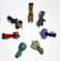 Meo and Friends Silicone Rubber Figure Key Chain Set of 7 (1 of Each Figure)
