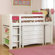 Bolton Furniture Cottage Twin Low Loft Bed with Bookcase and Wakefield Dresser