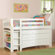 Bolton Furniture Windsor Twin Low Loft Bed with Bookcase and Essex Dresser