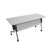 Winport Industries Flip-Top Nesting Table in White / Silver