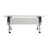 Winport Industries Flip-Top Nesting Table in White / Silver