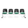 OFM Stars and Moon Four Chair Beam Seating