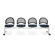 OFM Moon Four Chair Beam Seating