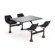 OFM 30"x48"  Group/Cluster Table and Chairs with Stainless Steel Tops