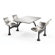 OFM Group/Cluster Table and Chairs Picnic Table with Stainless Steel Top
