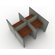 OFM Privacy Workstation Panel System, 2 x 2 Configuration, with Vinyl Panels