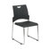 Office Star Products Straight Leg Stack Chair with Plastic Seat and Back, Black, 28 Pack, Ships with Dolly