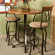 Powell Furniture Cafe Hamilton Pub Table in Matte Pewter and Bronze