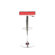 Powell Furniture Faux Leather Thin Seat Adjustable Height Bar Stool in Red