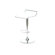 Powell Furniture Faux Leather Thin Seat Adjustable Height Bar Stool in White