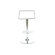 Powell Furniture Faux Leather Thin Seat Adjustable Height Bar Stool in White