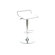 Powell Furniture Faux Leather Thin Seat Adjustable Height Bar Stool in White