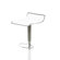 Powell Furniture Faux Leather Thin Seat Adjustable Height Bar Stool in White