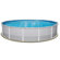 Swim Time Belize 24' Round Above Ground Pool Package in Highland Gray